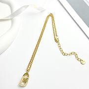 Dior 3D rhinestone lettering necklace - 3