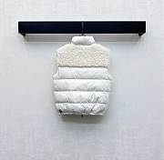 Moncler Teddy Plush Zipper Down Vest In White - 4