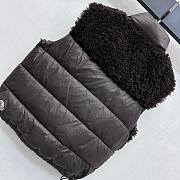 Moncler Teddy Plush Zipper Down Vest In Brown - 4
