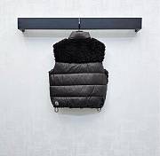 Moncler Teddy Plush Zipper Down Vest In Brown - 3