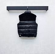Moncler Teddy Plush Zipper Down Vest In Black - 4
