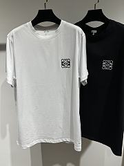 Loewe classic embroidered logo short-sleeved T-shirt black/ white - 4