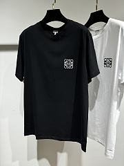 Loewe classic embroidered logo short-sleeved T-shirt black/ white - 3