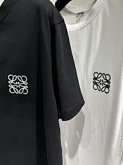 Loewe classic embroidered logo short-sleeved T-shirt black/ white - 2