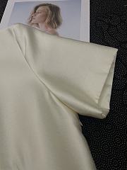Chanel Pleated Silk and Wool Dress In Beige - 4