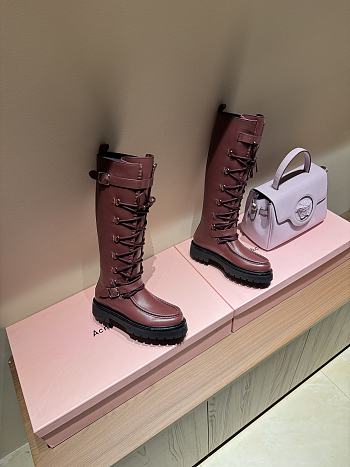HERMES | classic boots in burgundy