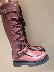 HERMES | classic boots in burgundy - 5