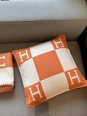 HERMES | Blanket & Pillow In Orange - 6