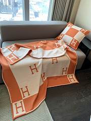 HERMES | Blanket & Pillow In Orange - 4