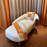 HERMES | Blanket & Pillow In Orange - 5
