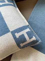 HERMES | Blanket & Pillow In Blue - 3