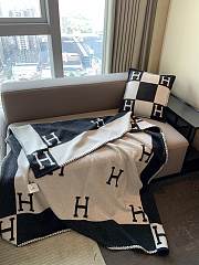 HERMES | Blanket & Pillow In Black - 6
