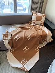 HERMES | Blanket & Pillow In Brown - 5