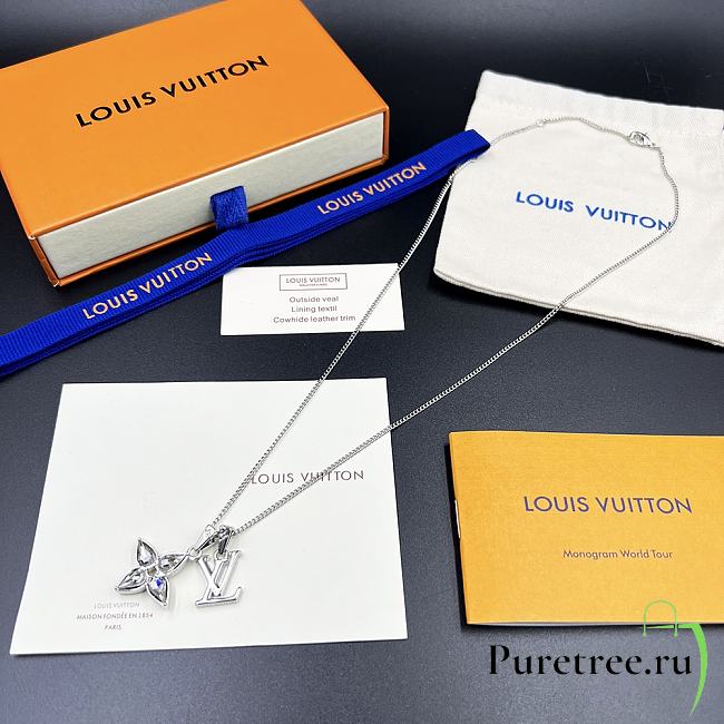 LOUIS VUITTON | Teardrop diamond necklace silver - 1