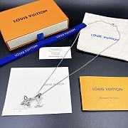 LOUIS VUITTON | Teardrop diamond necklace silver - 1