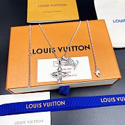 LOUIS VUITTON | Teardrop diamond necklace silver - 6