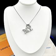 LOUIS VUITTON | Teardrop diamond necklace silver - 5
