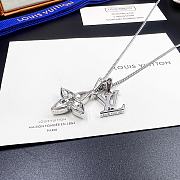 LOUIS VUITTON | Teardrop diamond necklace silver - 4