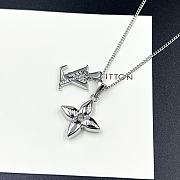 LOUIS VUITTON | Teardrop diamond necklace silver - 3