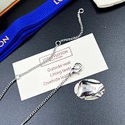 LOUIS VUITTON | Teardrop diamond necklace silver - 2