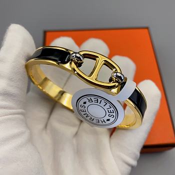 Hermès Mini Clic Chaine D'Ancre Bracelet Black