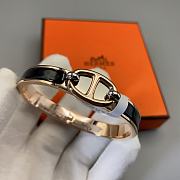Hermès Mini Clic Chaine D'Ancre Bracelet Black - 3