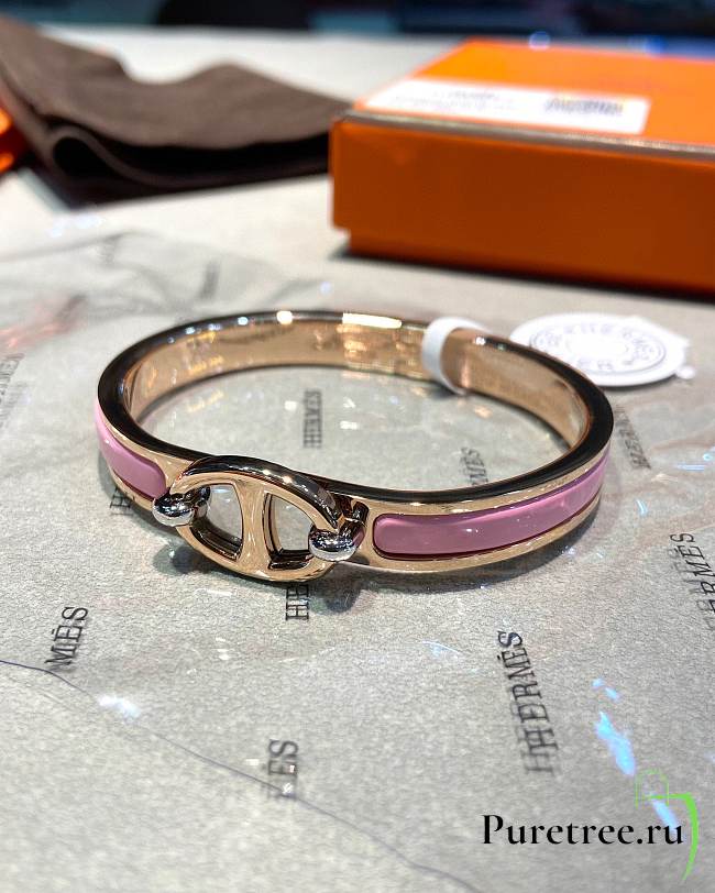 Hermès Mini Clic Chaine D'Ancre Bracelet Pink - 1