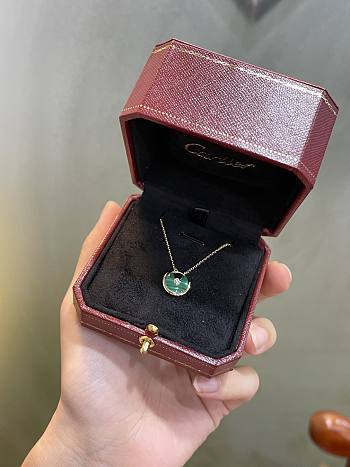 Cartier Malachite amulet necklace green