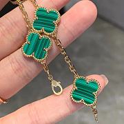 VCA Malachite five-flower bracelet green - 2