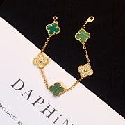 VCA malachite and diamond-embellished five-color bracelet green - 5