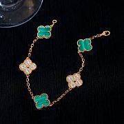 VCA malachite and diamond-embellished five-color bracelet green - 4