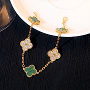 VCA malachite and diamond-embellished five-color bracelet green - 2