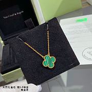 VCA Four-Leaf Clover Malachite Necklace Green - 6
