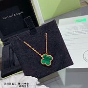 VCA Four-Leaf Clover Malachite Necklace Green - 3