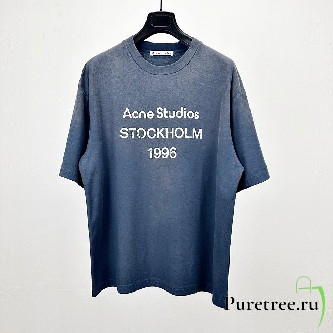 Acne Studios T-Shirt In Dark Blue - 1