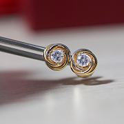 Cartier Trinity solitaire diamond stud earrings - 3