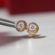 Cartier Trinity solitaire diamond stud earrings - 2