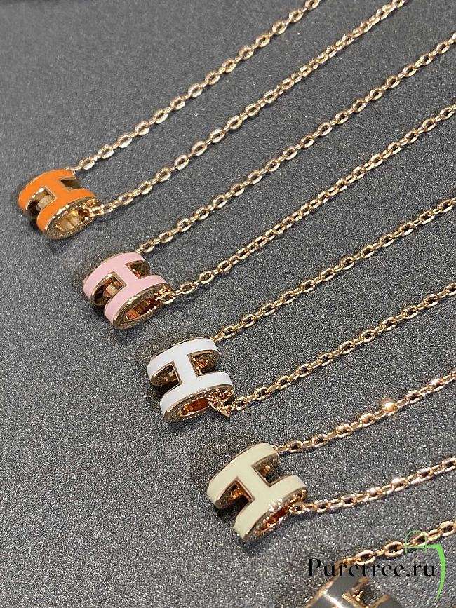 Hermes Art Mini Pop Necklace in Rose Gold - 1