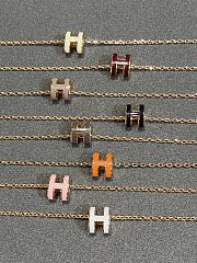 Hermes Art Mini Pop Necklace in Rose Gold - 4