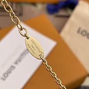LOUIS VUITTON | Green Bead Gold Flower Tassel Necklace - 6