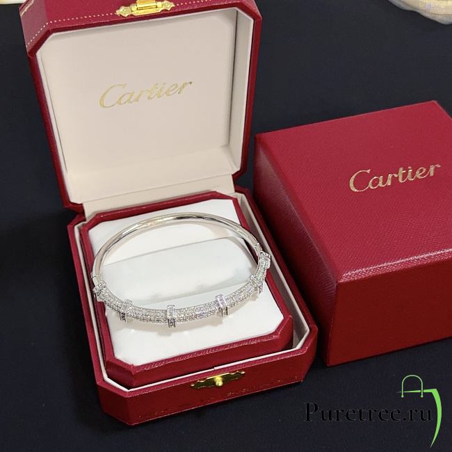 Cartier diamond bracelets silver  - 1