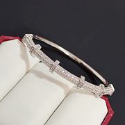 Cartier diamond bracelets silver  - 4