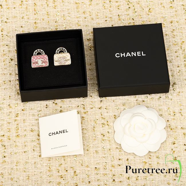 Chanel Scented Bag Brooch Earrings - 1