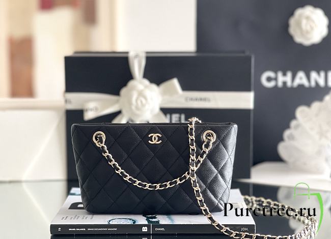 Chanel Amini Tote Bag In Black - 1