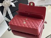 Chanel Classic Flap Bag Carviar Leather In Red Size 25.5 cm - 5