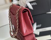 Chanel Classic Flap Bag Carviar Leather In Red Size 25.5 cm - 4