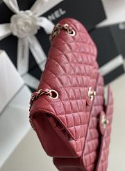 Chanel Classic Flap Bag Carviar Leather In Red Size 25.5 cm - 2