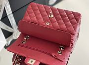 Chanel Classic Flap Bag Carviar Leather In Red Size 23 cm - 6