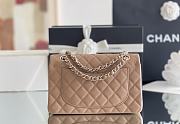Chanel Classic Flap Bag Carviar Leather In Dark beige Size 23 cm - 4