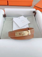 Hermes Epsom calfskin belt brown 1.8 cm - 1